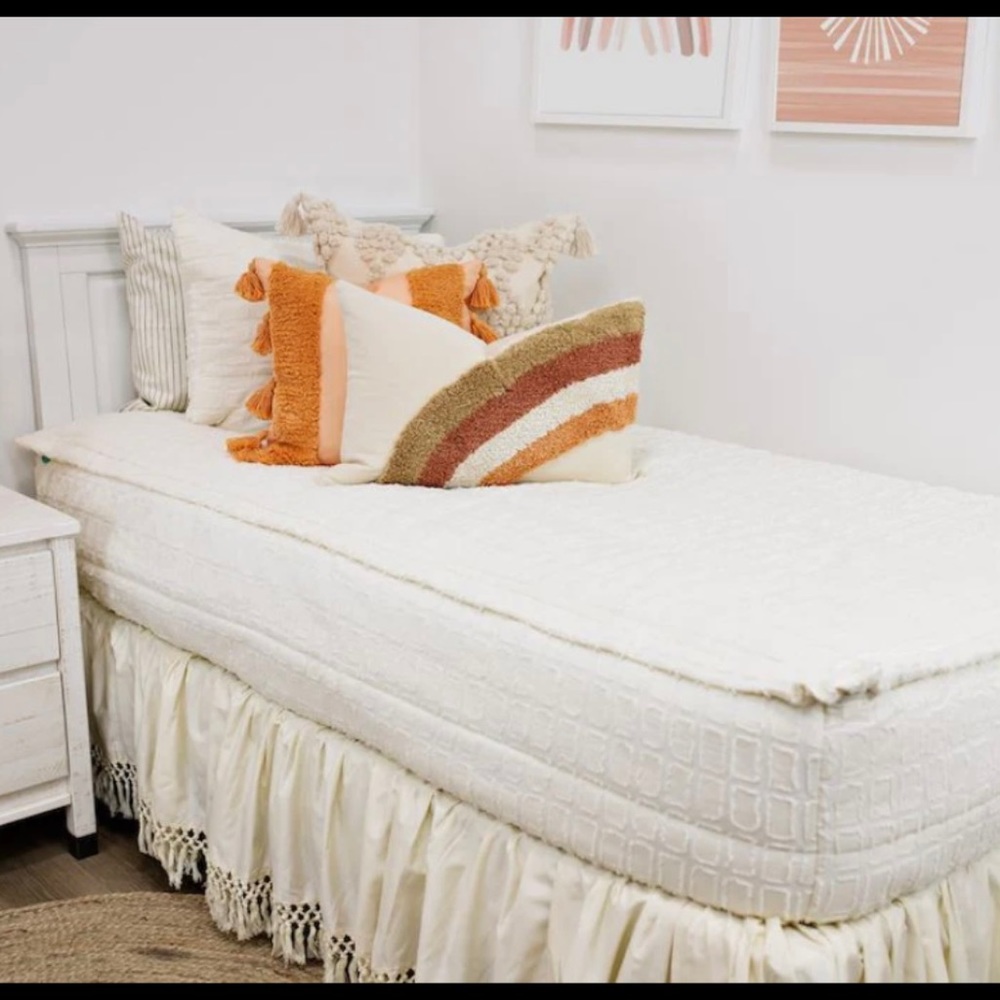 beddy’s Boho Twin Bedskirt with Fringe